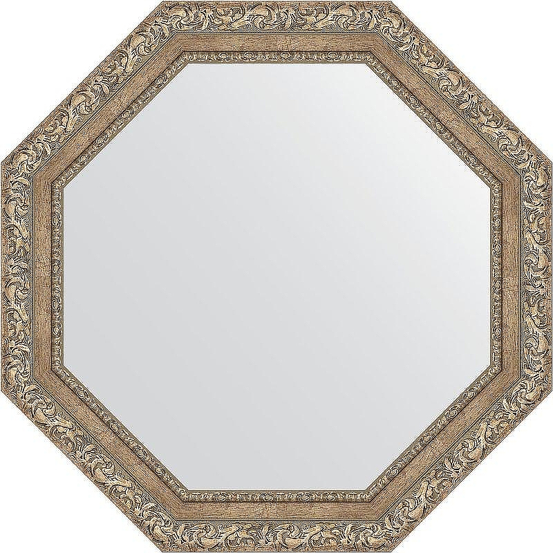Зеркало Evoform Octagon 75х75 BY 3777 в багетной раме - Виньетка античное серебро 85, купить, цена, заказать, магазин, доставка, скидка, промокод, купить, цена, заказать, магазин, доставка, скидка, промокод