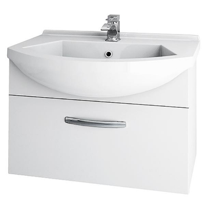 Тумба под раковину Dreja Alfa 65 99.0306 подвесная Белый глянец