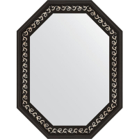 Зеркало Evoform Octagon 64x84 BY 7139 в багетной раме - Черный ардеко 81, купить, цена, заказать, магазин, доставка, скидка, промокод, купить, цена, заказать, магазин, доставка, скидка, промокод