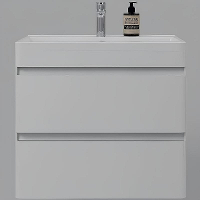 Тумба под раковину Style Line Атлантика 70 Люкс Plus СС-00002339 подвесная Белая матовая антискрейтч