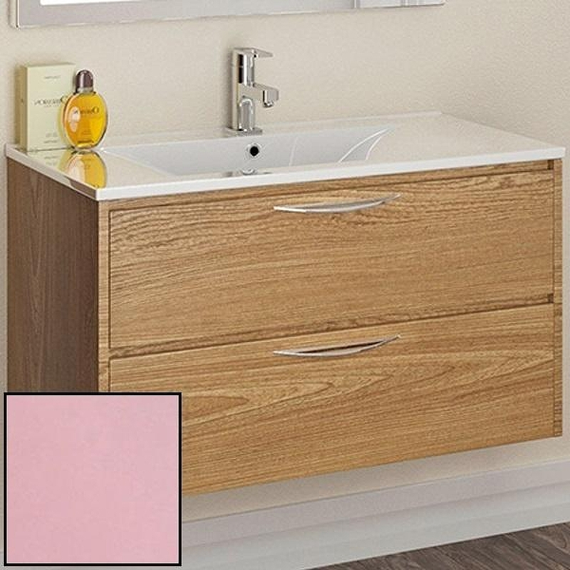 Тумба с раковиной SanVit Мэри-2 90 R kmery902 в цвете Ral подвесная Розовый глянец, купить, цена, заказать, магазин, доставка, скидка, промокод, купить, цена, заказать, магазин, доставка, скидка, промокод