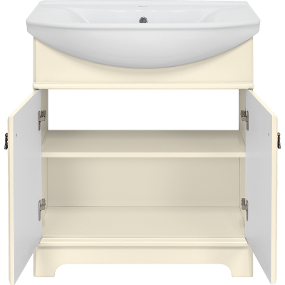 Тумба с раковиной Misty Лувр 75 УТ000005243 Слоновая кость