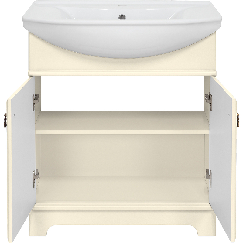 Тумба с раковиной Misty Лувр 75 УТ000005243 Слоновая кость, купить, цена, заказать, магазин, доставка, скидка, промокод, купить, цена, заказать, магазин, доставка, скидка, промокод