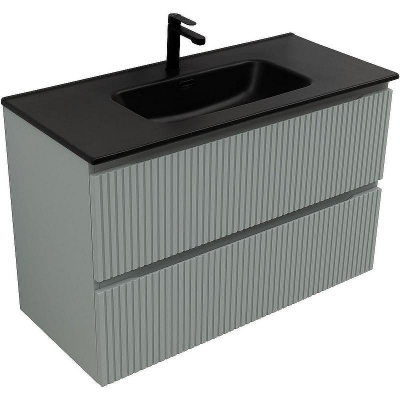 Тумба под раковину Aquanet Джейн 100 335436 подвесная Мисти грин