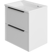 Тумба под раковину La Fenice Simpla Twin 60 FNC-01-SIM-B-60-2 подвесная Белая матовая, купить, цена, заказать, магазин, доставка, скидка, промокод, купить, цена, заказать, магазин, доставка, скидка, промокод