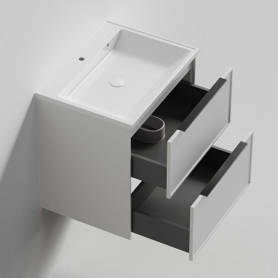 Тумба под раковину La Fenice Simpla Twin 60 FNC-01-SIM-B-60-2 подвесная Белая матовая