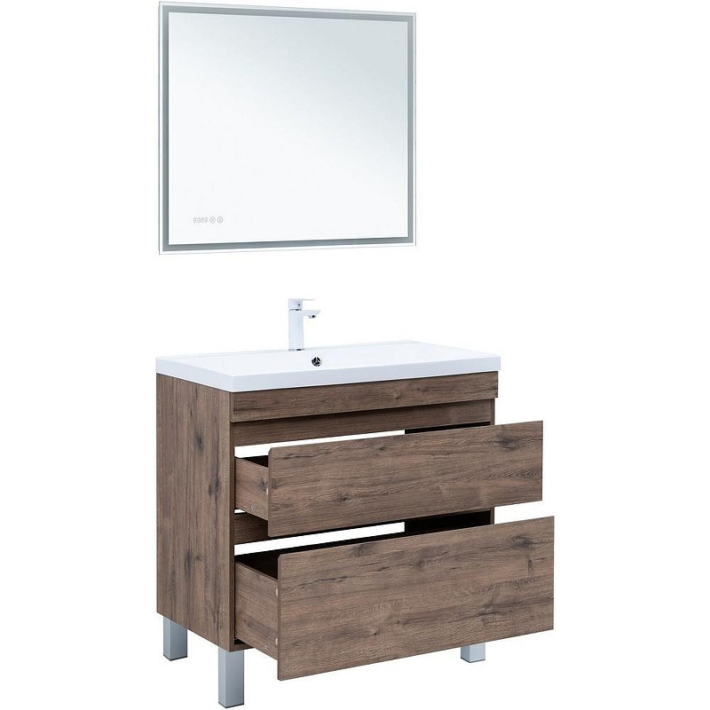 Тумба под раковину Aquanet Нота New 90 344145 Дуб веллингтон табак, купить, цена, заказать, магазин, доставка, скидка, промокод, купить, цена, заказать, магазин, доставка, скидка, промокод