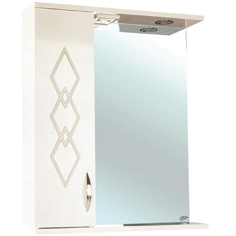 Зеркало со шкафом Bellezza Элеганс 50 L 4618606522077 с подсветкой Бежевое, купить, цена, заказать, магазин, доставка, скидка, промокод, купить, цена, заказать, магазин, доставка, скидка, промокод