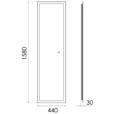 Зеркало Comforty Люпин 44 00-00014248 с подсветкой с бесконтактным выключателем