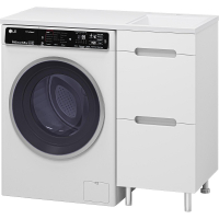 Тумба с раковиной Misty Байкал 100 R УТ000014753 Белая, купить, цена, заказать, магазин, доставка, скидка, промокод, купить, цена, заказать, магазин, доставка, скидка, промокод