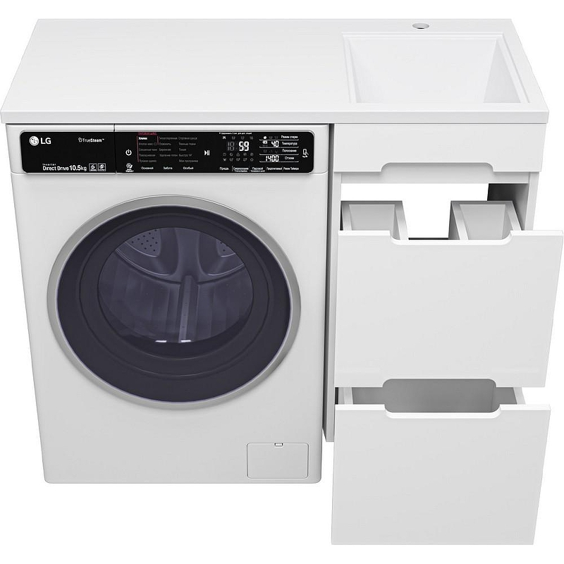 Тумба с раковиной Misty Байкал 100 R УТ000014753 Белая, купить, цена, заказать, магазин, доставка, скидка, промокод, купить, цена, заказать, магазин, доставка, скидка, промокод