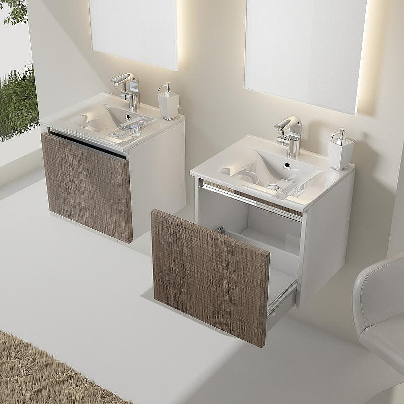 Тумба с раковиной SanVit Кубэ мини 50 kkubemini в цвете Ral подвесная Белый глянец, купить, цена, заказать, магазин, доставка, скидка, промокод, купить, цена, заказать, магазин, доставка, скидка, промокод