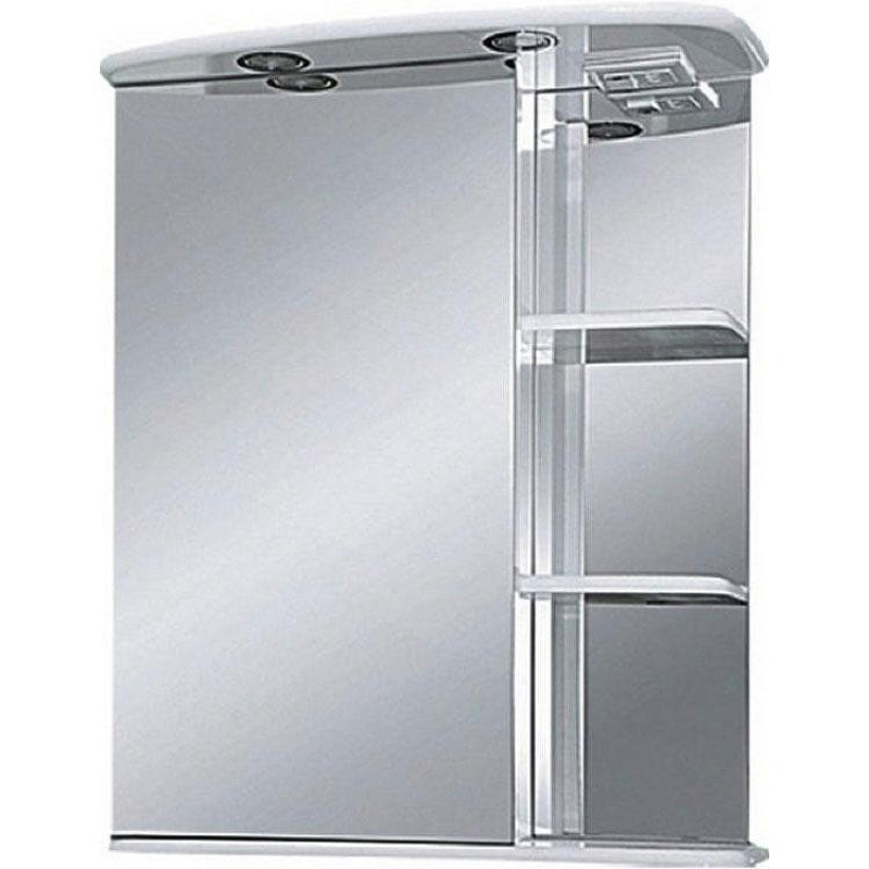 Зеркальный шкаф Misty Магнолия 60 L Э-Маг04060-01СвЛ с подсветкой Белое, купить, цена, заказать, магазин, доставка, скидка, промокод, купить, цена, заказать, магазин, доставка, скидка, промокод