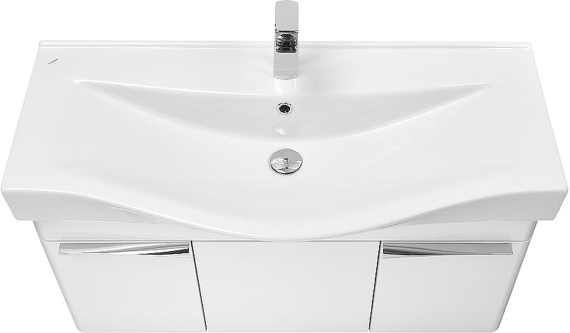 Тумба под раковину Aquaton Беверли 100 1A236701BV010 подвесная Белый глянец, купить, цена, заказать, магазин, доставка, скидка, промокод, купить, цена, заказать, магазин, доставка, скидка, промокод