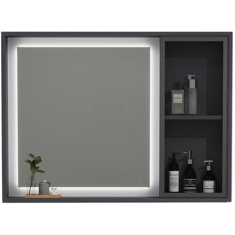 Зеркало Black&White Universe U910.MC1000 100 910MC1000 с подсветкой Grey с сенсорным выключателем и подогревом, купить, цена, заказать, магазин, доставка, скидка, промокод, купить, цена, заказать, магазин, доставка, скидка, промокод