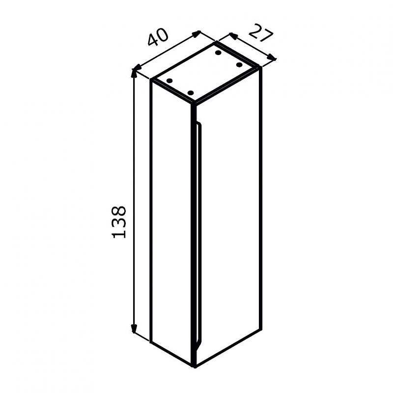 Шкаф пенал Orka Malta 40 3001299 подвесной, купить, цена, заказать, магазин, доставка, скидка, промокод, купить, цена, заказать, магазин, доставка, скидка, промокод