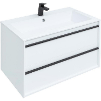 Тумба под раковину Aquanet Lino 90 253904 подвесная Белая матовая, купить, цена, заказать, магазин, доставка, скидка, промокод, купить, цена, заказать, магазин, доставка, скидка, промокод