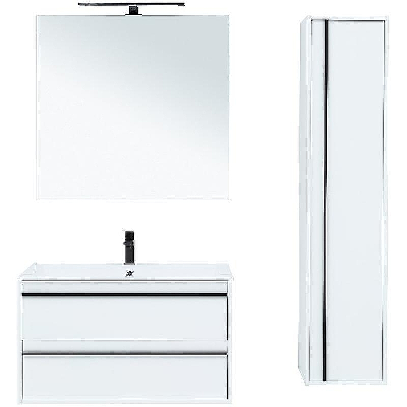 Тумба под раковину Aquanet Lino 90 253904 подвесная Белая матовая, купить, цена, заказать, магазин, доставка, скидка, промокод, купить, цена, заказать, магазин, доставка, скидка, промокод