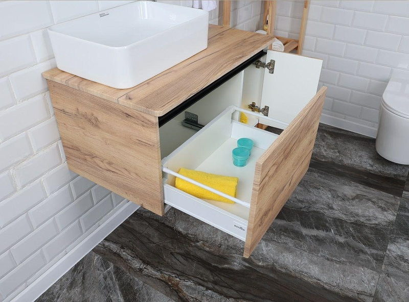 Тумба под раковину Alcora Vitale 80 95486 подвесная цвет Секвойя крем, купить, цена, заказать, магазин, доставка, скидка, промокод, купить, цена, заказать, магазин, доставка, скидка, промокод