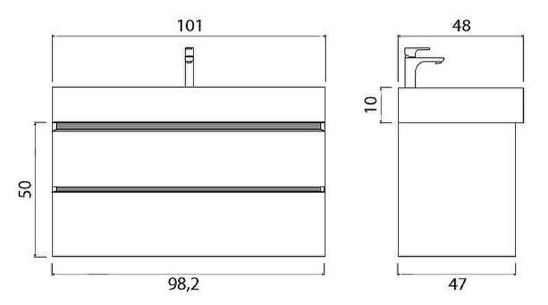 Тумба под раковину Creto Scala 100 3-1079W подвесная Белая глянцевая, купить, цена, заказать, магазин, доставка, скидка, промокод, купить, цена, заказать, магазин, доставка, скидка, промокод
