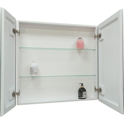 Зеркальный шкаф Mixline Сканди 80 553164 с подсветкой цвет Белый