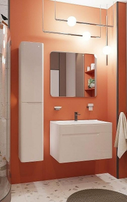 Шкаф пенал Эстет Kare Luxe 35 L ФР-00006001 подвесной Белый