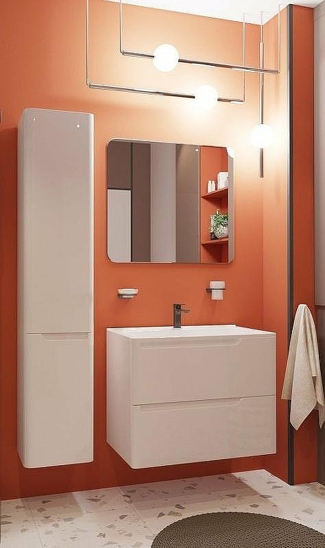 Шкаф пенал Эстет Kare Luxe 35 L ФР-00006001 подвесной Белый, купить, цена, заказать, магазин, доставка, скидка, промокод, купить, цена, заказать, магазин, доставка, скидка, промокод