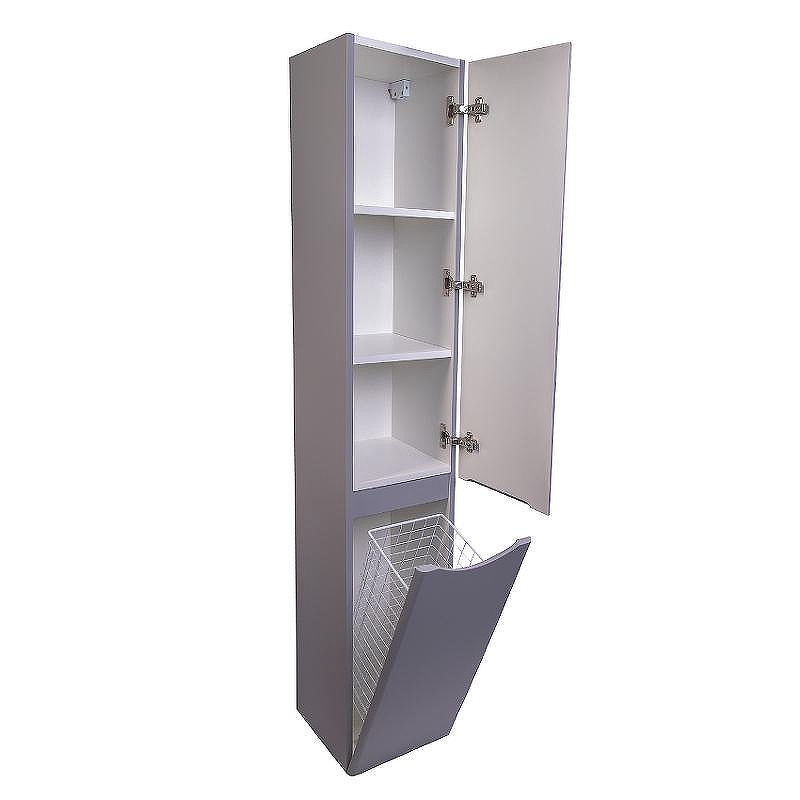 Шкаф пенал Style Line Бергамо 30 R СС-00002330 с бельевой корзиной Серый антискрейтч, купить, цена, заказать, магазин, доставка, скидка, промокод, купить, цена, заказать, магазин, доставка, скидка, промокод