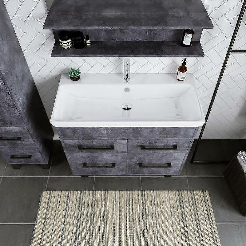 Тумба под раковину Бриклаер Чили 90 4627125415241 Цемент, купить, цена, заказать, магазин, доставка, скидка, промокод, купить, цена, заказать, магазин, доставка, скидка, промокод