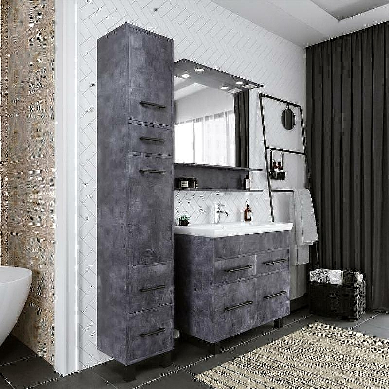 Тумба под раковину Бриклаер Чили 90 4627125415241 Цемент, купить, цена, заказать, магазин, доставка, скидка, промокод, купить, цена, заказать, магазин, доставка, скидка, промокод