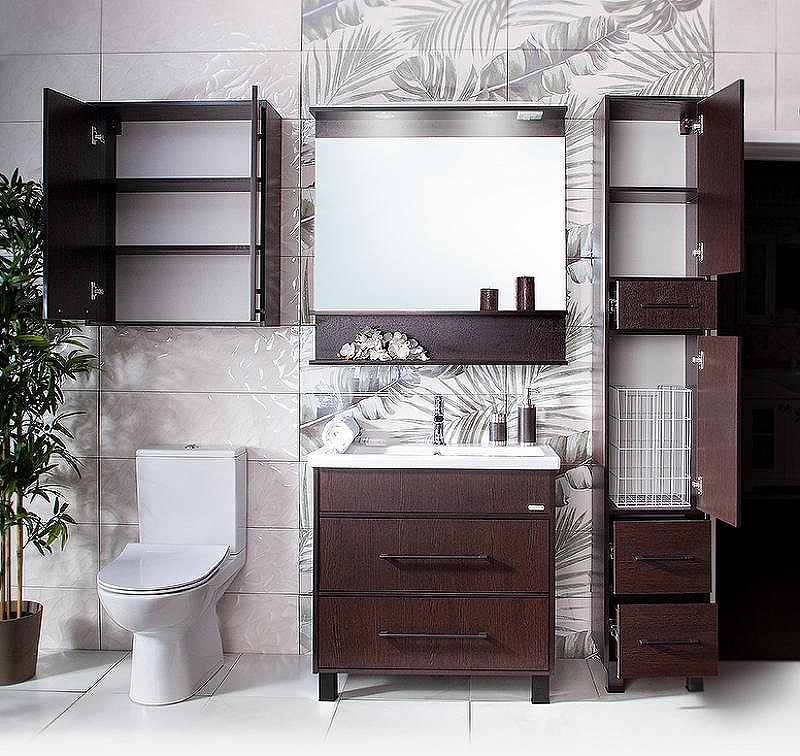 Шкаф пенал Бриклаер Чили 35 4627125415081 с бельевой корзиной Венге, купить, цена, заказать, магазин, доставка, скидка, промокод, купить, цена, заказать, магазин, доставка, скидка, промокод