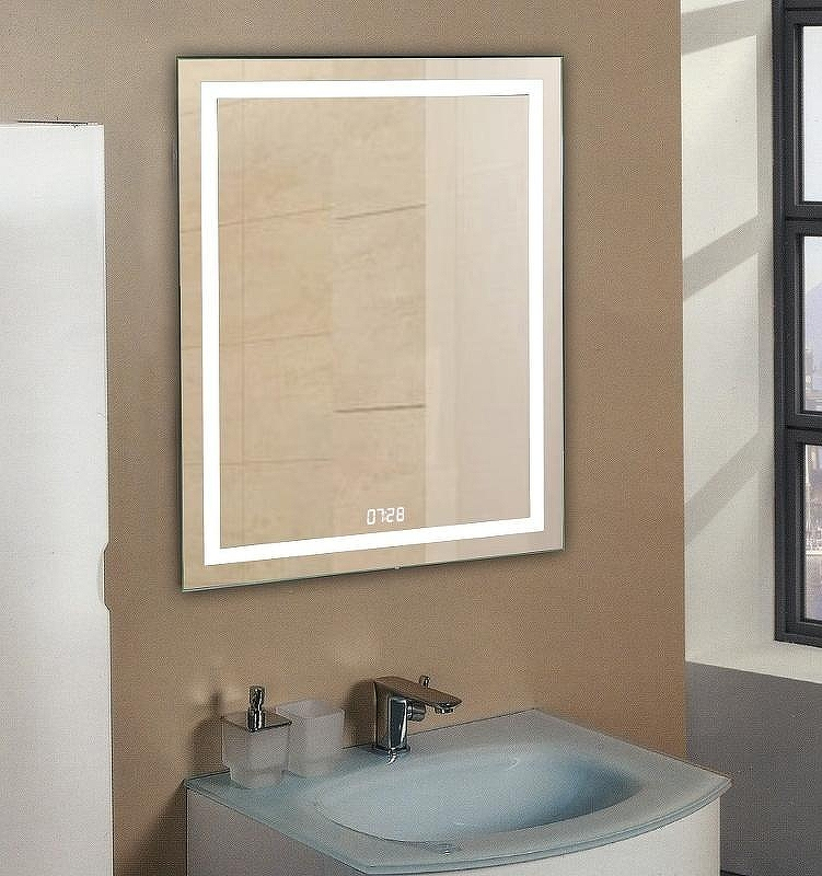 Зеркало Relisan Wendy 500х700 Гл000024377 с подсветкой с сенсорным выключателем и часами, купить, цена, заказать, магазин, доставка, скидка, промокод, купить, цена, заказать, магазин, доставка, скидка, промокод