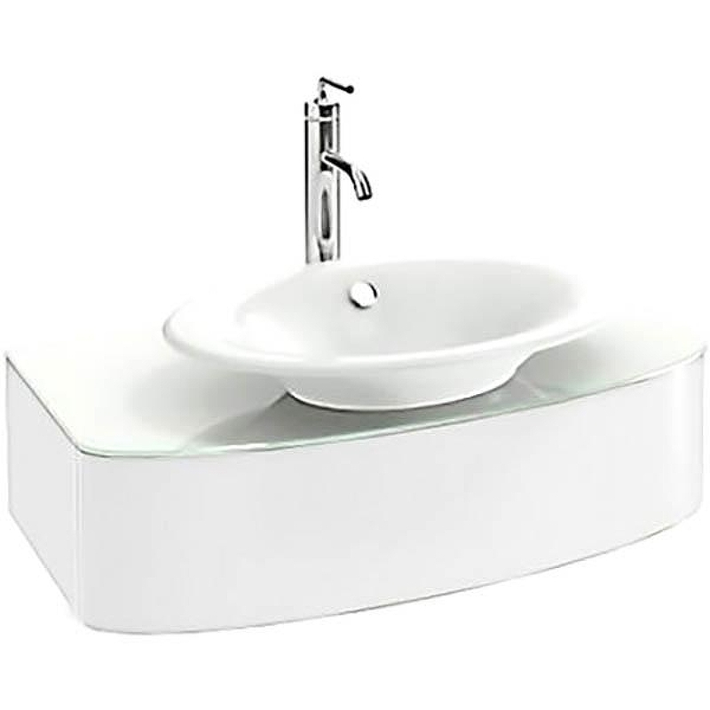 Тумба под раковину Jacob Delafon Presquile 83 EB1106-G1C подвесная Белая глянцевая, купить, цена, заказать, магазин, доставка, скидка, промокод, купить, цена, заказать, магазин, доставка, скидка, промокод