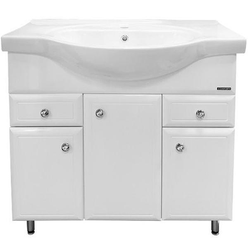 Тумба с раковиной Comforty Сочи 85 00004134639 Белая, купить, цена, заказать, магазин, доставка, скидка, промокод, купить, цена, заказать, магазин, доставка, скидка, промокод