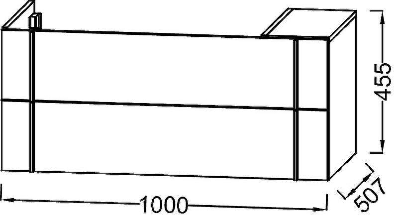 Тумба под раковину Jacob Delafon Nouvelle Vague 100 EB3031-G1C подвесная Белая глянцевая, купить, цена, заказать, магазин, доставка, скидка, промокод, купить, цена, заказать, магазин, доставка, скидка, промокод