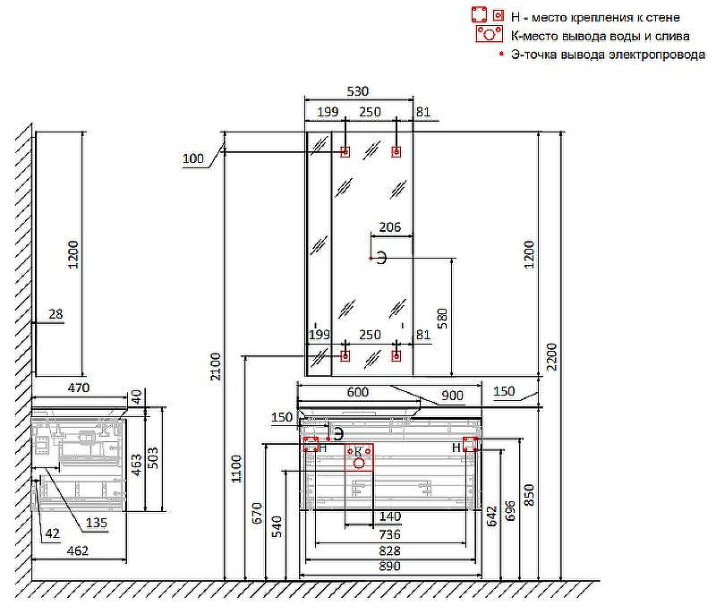 Зеркало Jorno Incline 53 Inc.02.53/P/А/JR с подсветкой с сенсорным выключателем, купить, цена, заказать, магазин, доставка, скидка, промокод, купить, цена, заказать, магазин, доставка, скидка, промокод