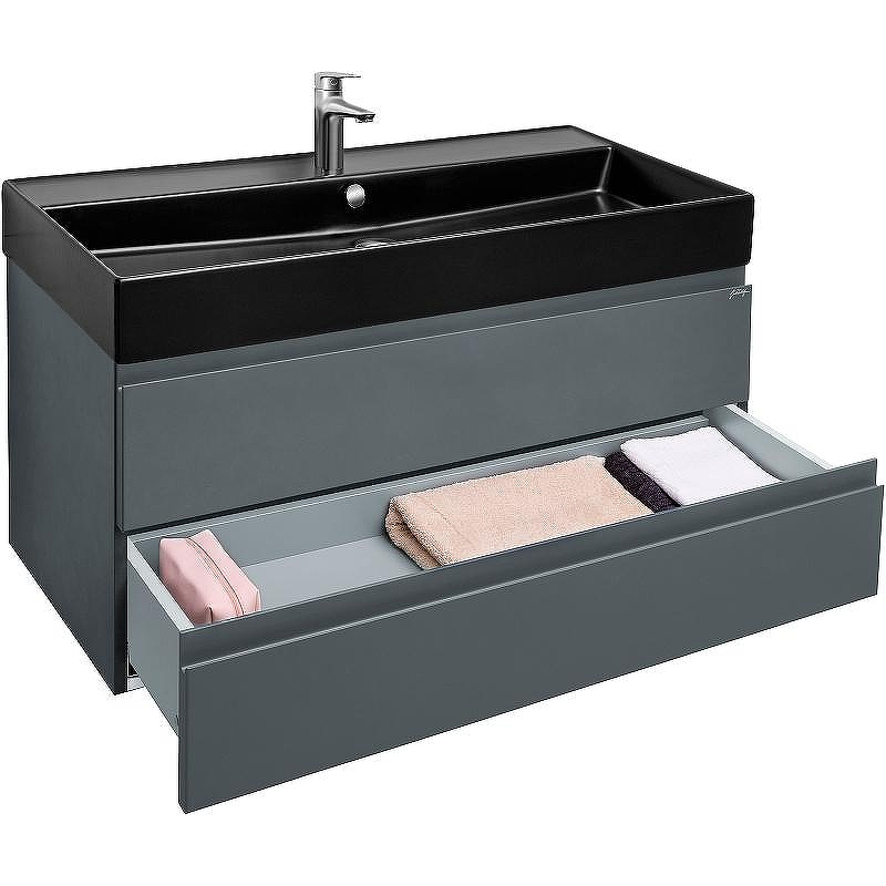 Тумба под раковину Jacob Delafon Madeleine 100 EB1318-J54 подвесная Серая матовая, купить, цена, заказать, магазин, доставка, скидка, промокод, купить, цена, заказать, магазин, доставка, скидка, промокод