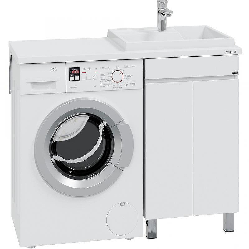 Тумба под раковину СанТа Марс 110 700312 Белая, купить, цена, заказать, магазин, доставка, скидка, промокод, купить, цена, заказать, магазин, доставка, скидка, промокод