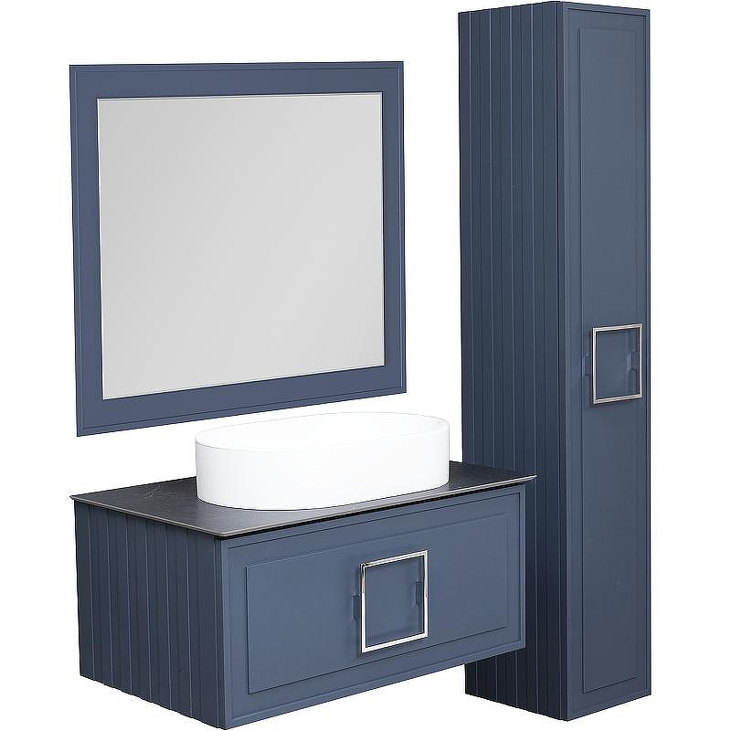 Зеркало La Fenice Cubo 80 FNC-02-CUB-BG-80-60 с подсветкой Синее матовое, купить, цена, заказать, магазин, доставка, скидка, промокод, купить, цена, заказать, магазин, доставка, скидка, промокод