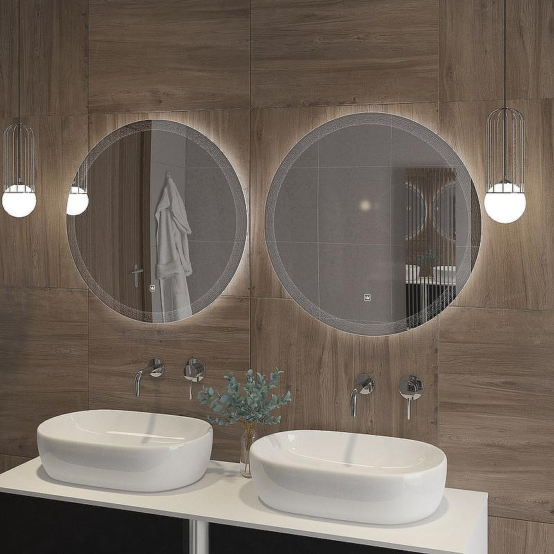 Зеркало Cezares Eco 80 CZR-SPC-ECO-800-LED-TCH с подсветкой с лазерной гравировкой и сенсорным выключателем, купить, цена, заказать, магазин, доставка, скидка, промокод, купить, цена, заказать, магазин, доставка, скидка, промокод