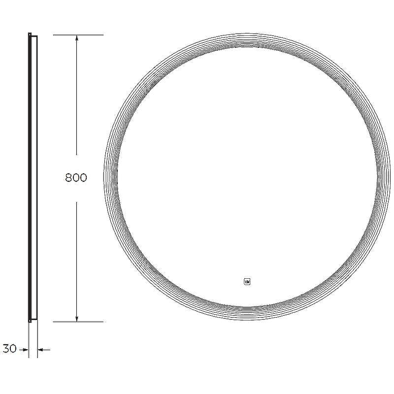 Зеркало Cezares Eco 80 CZR-SPC-ECO-800-LED-TCH с подсветкой с лазерной гравировкой и сенсорным выключателем, купить, цена, заказать, магазин, доставка, скидка, промокод, купить, цена, заказать, магазин, доставка, скидка, промокод