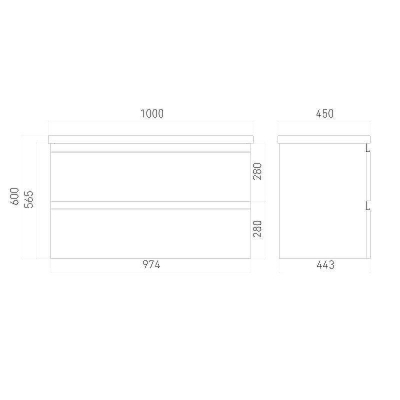 Тумба под раковину Laparet Electra 100 LE-WCAB-100-123 подвесная Хромикс серебро