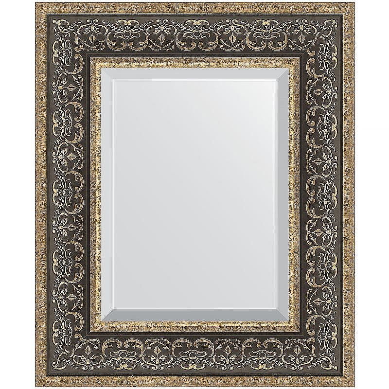 Зеркало Evoform Exclusive 59х49 BY 3371 с фацетом в багетной раме - Вензель серебряный 101, купить, цена, заказать, магазин, доставка, скидка, промокод, купить, цена, заказать, магазин, доставка, скидка, промокод