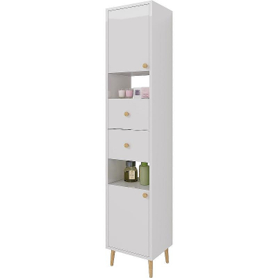 Шкаф пенал Dreja Luno 35 R 99.2004 Белый глянец