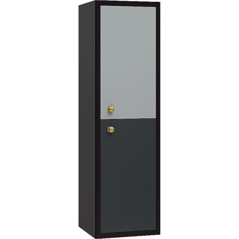 Шкаф пенал Brevita 50 Shades of Grey Кристиан 35 R Кри-05035-01-01П подвесной Черный матовый Серый матовый, купить, цена, заказать, магазин, доставка, скидка, промокод, купить, цена, заказать, магазин, доставка, скидка, промокод