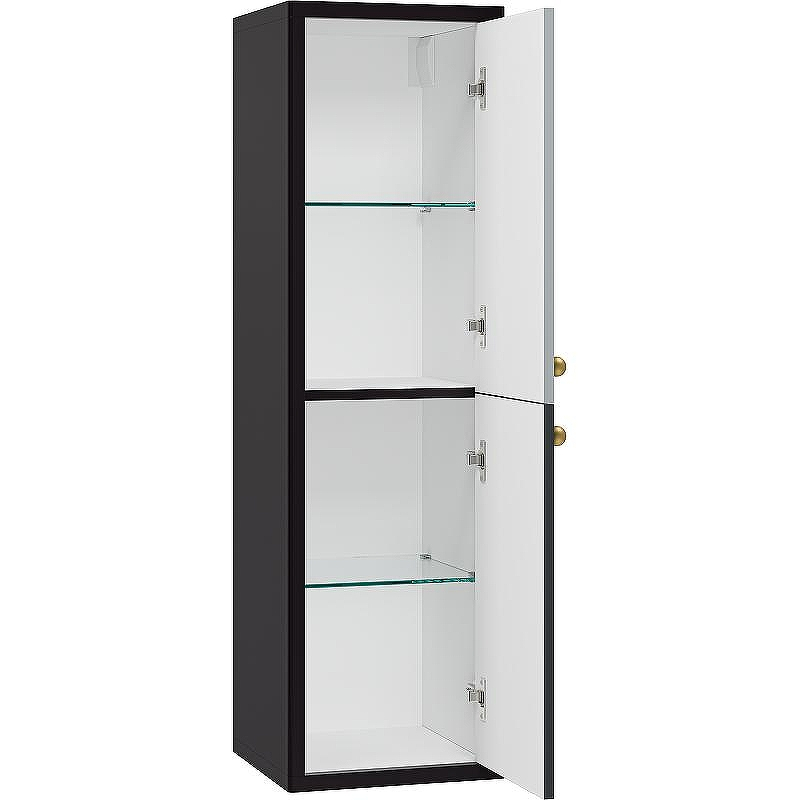 Шкаф пенал Brevita 50 Shades of Grey Кристиан 35 R Кри-05035-01-01П подвесной Черный матовый Серый матовый, купить, цена, заказать, магазин, доставка, скидка, промокод, купить, цена, заказать, магазин, доставка, скидка, промокод