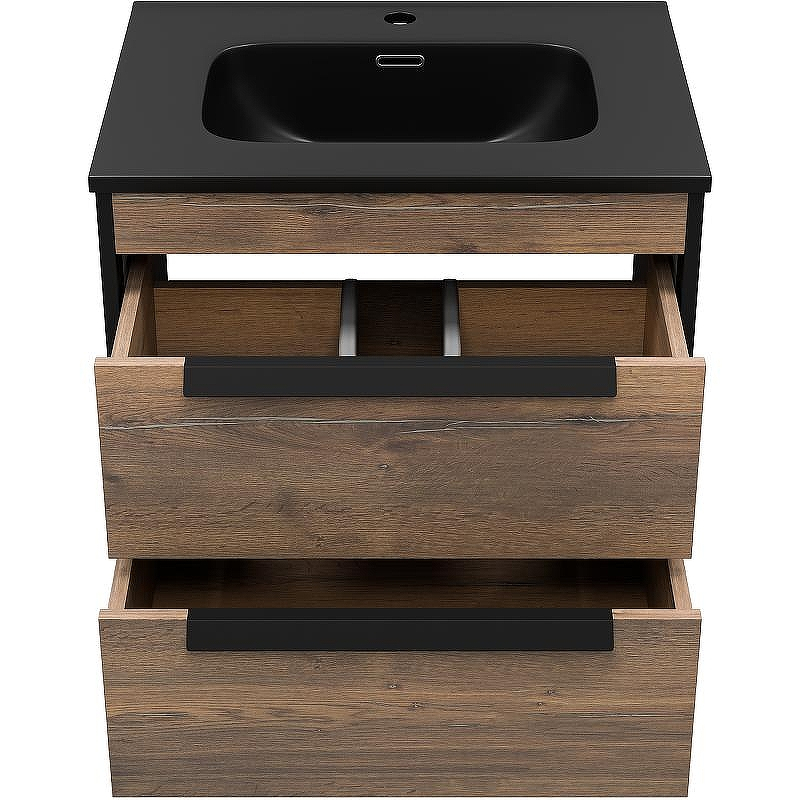 Тумба с раковиной Brevita Monsour 60 УТ000015277 подвесная Дуб Галифакс олово Черный кварц, купить, цена, заказать, магазин, доставка, скидка, промокод, купить, цена, заказать, магазин, доставка, скидка, промокод