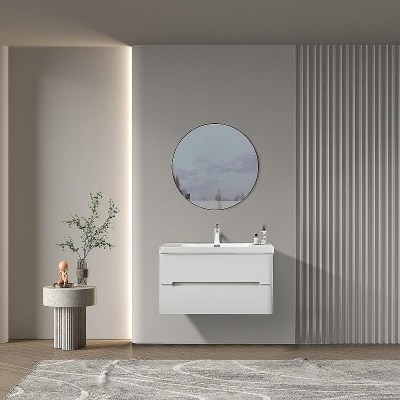 Тумба с раковиной Parly Spa River 70 River70 10107 подвесная Лилейно-белая