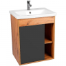 Тумба под раковину VIANT Бостон 70 VBOS70COG-T1STP подвесная Графит матовый Дуб Вотан, купить, цена, заказать, магазин, доставка, скидка, промокод, купить, цена, заказать, магазин, доставка, скидка, промокод
