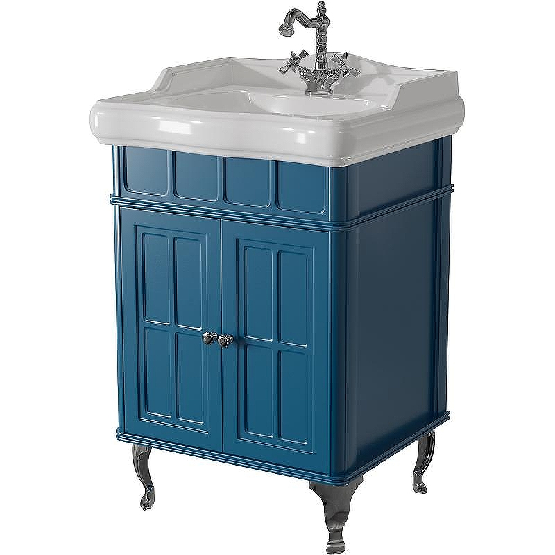 Тумба под раковину Caprigo Borgo 60 33410-B136 Синяя матовая, купить, цена, заказать, магазин, доставка, скидка, промокод, купить, цена, заказать, магазин, доставка, скидка, промокод